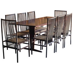 Guiseppe Scapinelli Patchwork Dining Table & Eight Chairs Brazil, 1950s