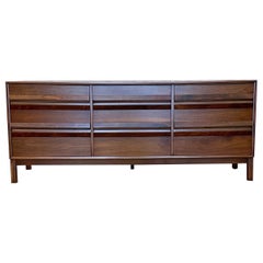 Mid-Century Modern Low Sideboard / Kommode, Nussbaum, Palisander, amerikanisch, 1950er Jahre