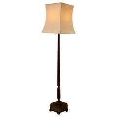 Art Deco Walnut Floor Standing or Standard Lamp