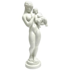 Kai Nielsen Bing Grondahl B G Sucking Baby White Porcelain Sculpture