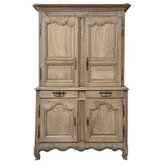 Antique Early 19th Century Country French Buffet a Deux Corps
