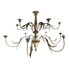 Antique Exceptional Mid-18th Century 2-Tiered Italian Chandelier
