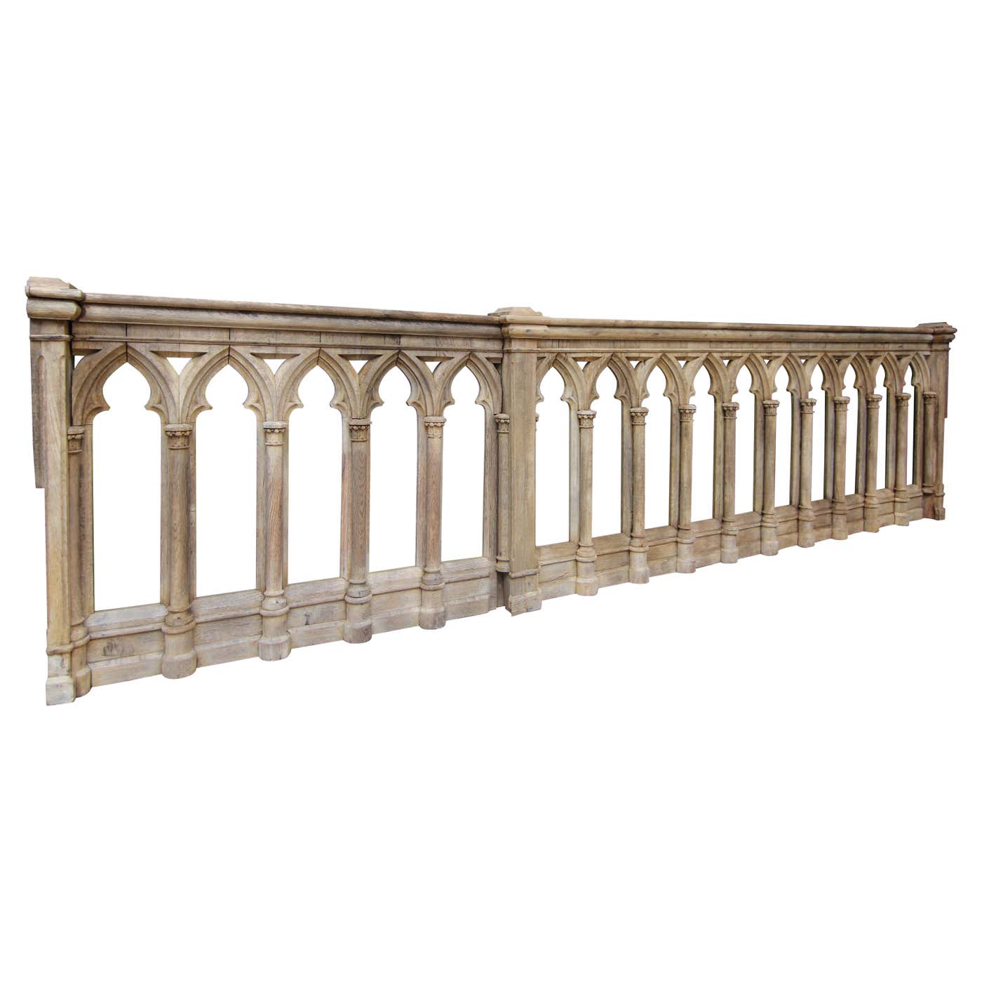 Late 19th Century Gothic Revival Oak Balustrade with Entry at 1stDibs ...