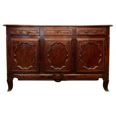 Antique French Provincial Carved Walnut Sideboard, circa 1880-1890