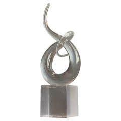 Vintage 'Love Knot' Murano Sculpture by Renato Anatrà, Signed, Italy, 1980's