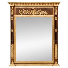 Large Neoclassical Style Mahogany and Gilt Beveled Pier Mirror by LaBarge