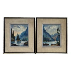 Vintage Framed Art Set of 2