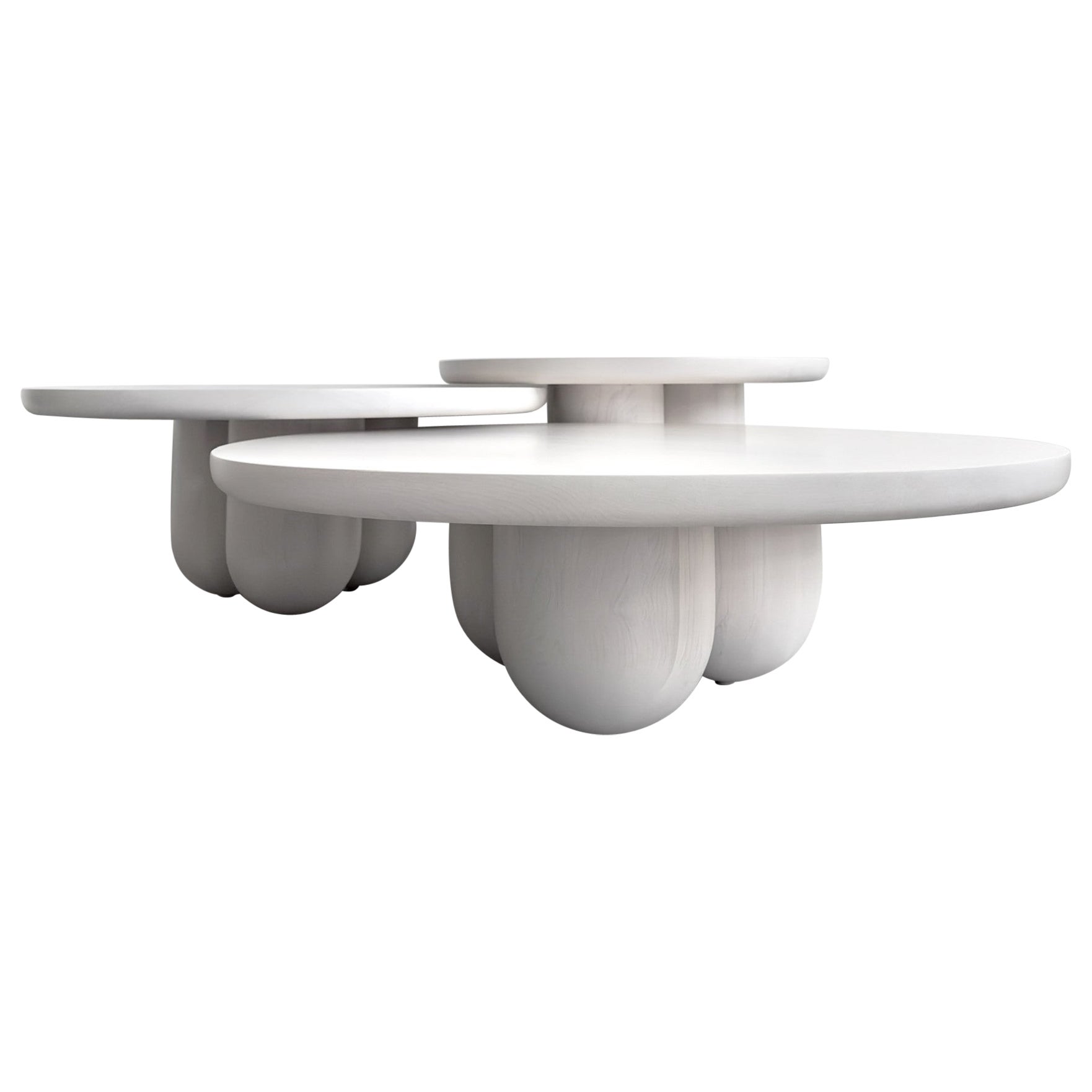 Tri-Nesting Column Tables by MSJ Furniture Studio For Sale
