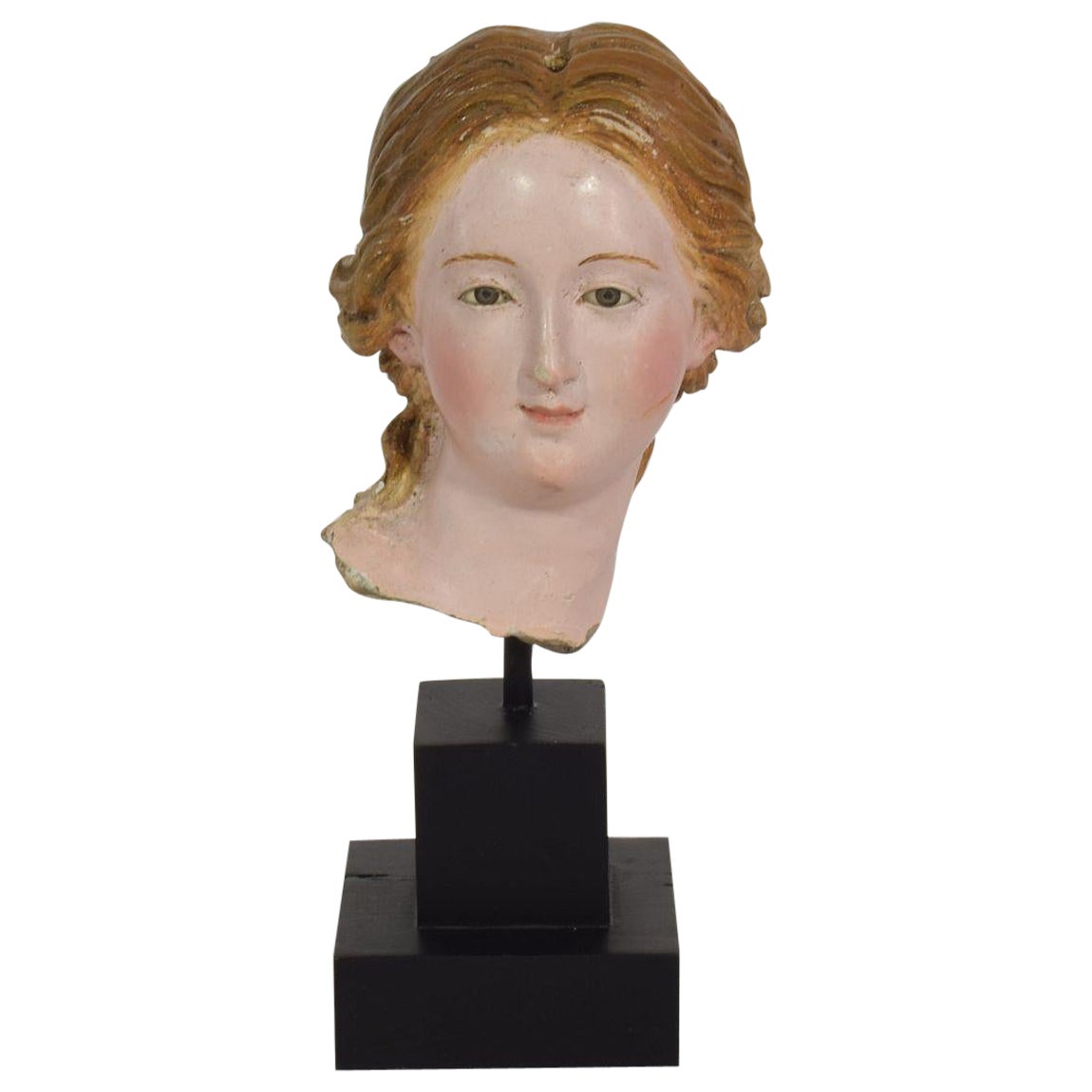 Small 18th Century Italian / Neapolitan Terracotta Head of a Madonna