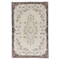 7x11 Ft Fine Hand Knots Rugs Area Vintage Anatolian con disegno floreale del giardino