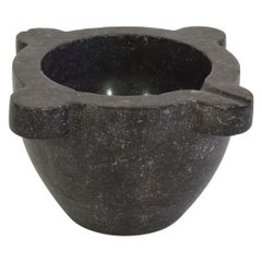 French 18th-19th Century Black Marble Mortar