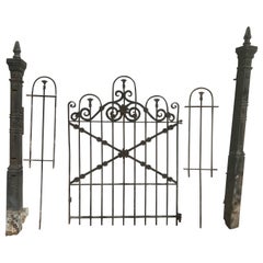 Victorian Iron Garden Gate and Posts