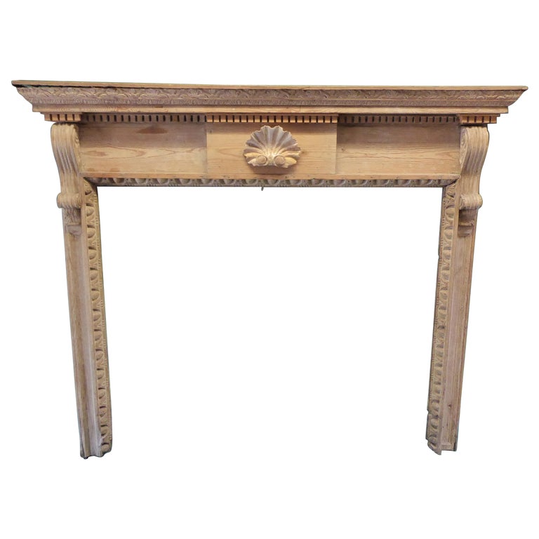 Chimney Piece, Mantle Piece Carved Pinewood George II circa 1730 Wth ...