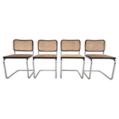 Set of 4 S32 Dining Chairs by Marcel Breuer for Gavina, 1970s
