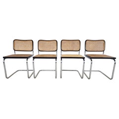 Set of 4 S32 Dining Chairs by Marcel Breuer for Gavina, 1970s