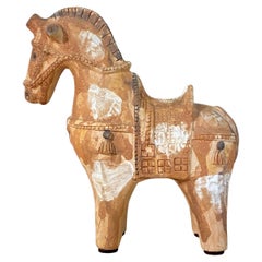 Flawless Bitossi Scavo Glazed Horse 1960s