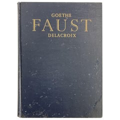 Vintage Faust Book by Johann Goethe Illustrated by Eugène Delacroix English