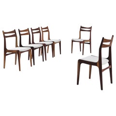 Danish Modern Teak Dining Chairs, Set of Six