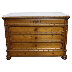 French 19th Century Faux Bamboo Commode