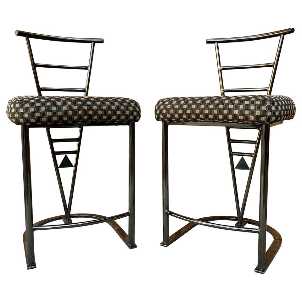 Set of Four Counter Height Bar Stools at 1stDibs