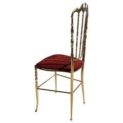 Italian Brass Chiavari Vanity or Side Chair