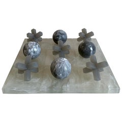 Grey and White Resin Tic Tac Toe by Paola Valle