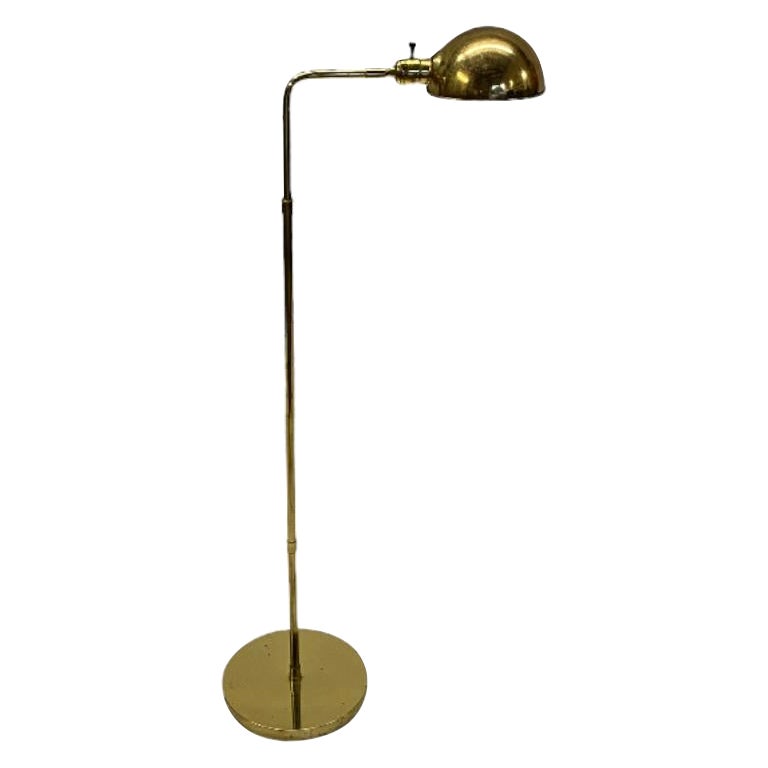 Casella Modern Brass Floor Lamp with Glass Rod Shade at 1stDibs