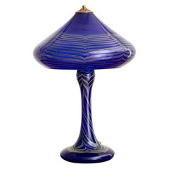 Joseph Clearman Studio Art Nouveau Style Glass Table Lamp
