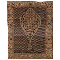 Mid-20th Century Hand-Woven Persian Rug Malayer Design