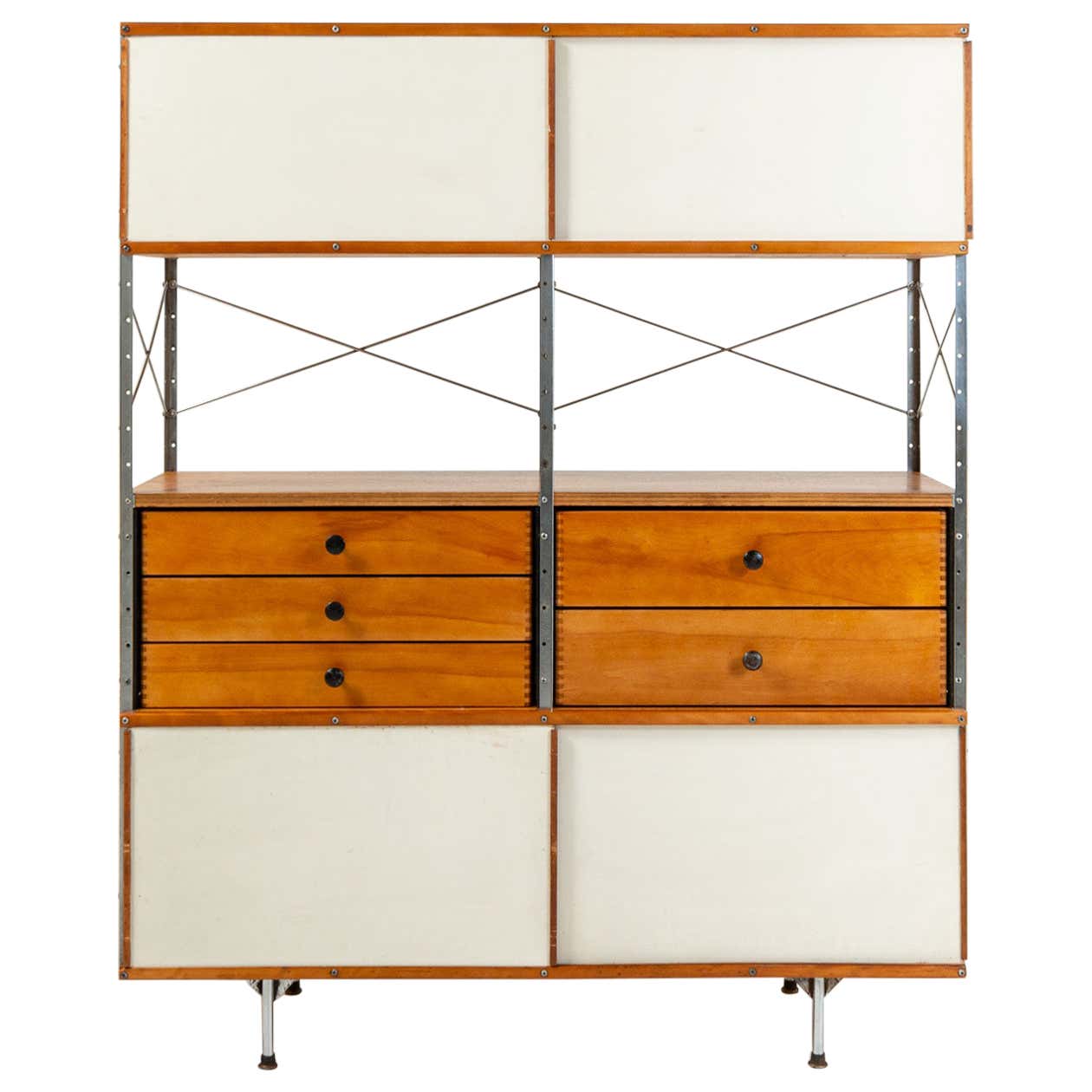 Eames Modular Second Generation Eames Storage Unit ESU 400-N series by Charles and ...