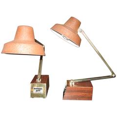 Retro Pair of Mid-Century Adjustable Lamps by Tensor