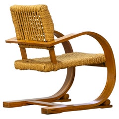 Used Adrien Audoux & Frida Minet Rope Easy Chair Vibo circa 1940 Paris France Modern