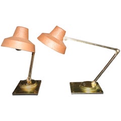 Pair of Midcentury Adjustable Lamps by Tensor