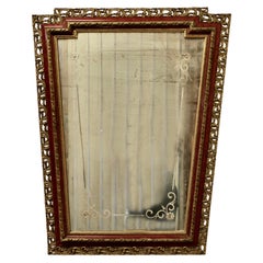 Large V Shaped Venetian Wall Mirror in the Oriental Art Deco Style 