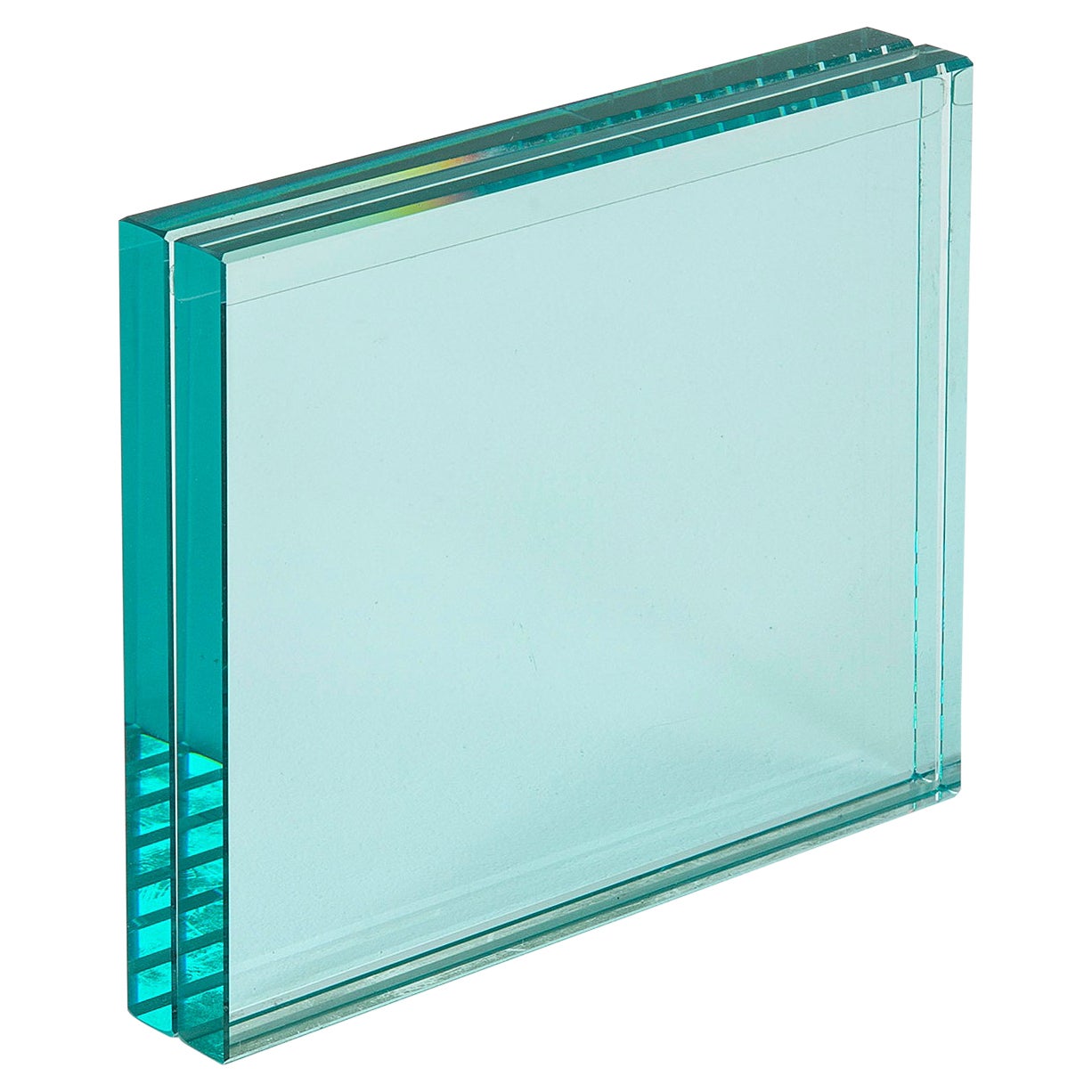 20th Century Fontana Art Picture Frame entirely in Ground Glass '60s