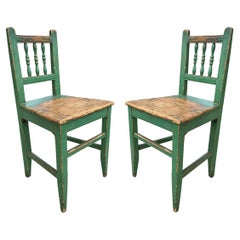 Pair of 19th Century Continental Farm Chairs