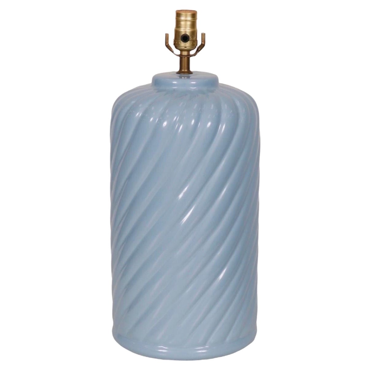 Ceramic Table Lamp in Periwinkle Blue For Sale