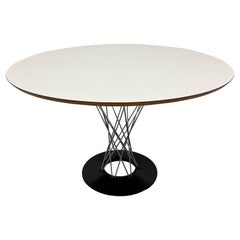 Vintage Isamu Noguchi Cyclone Dining Table with White Laminate Top for Knoll, 1971