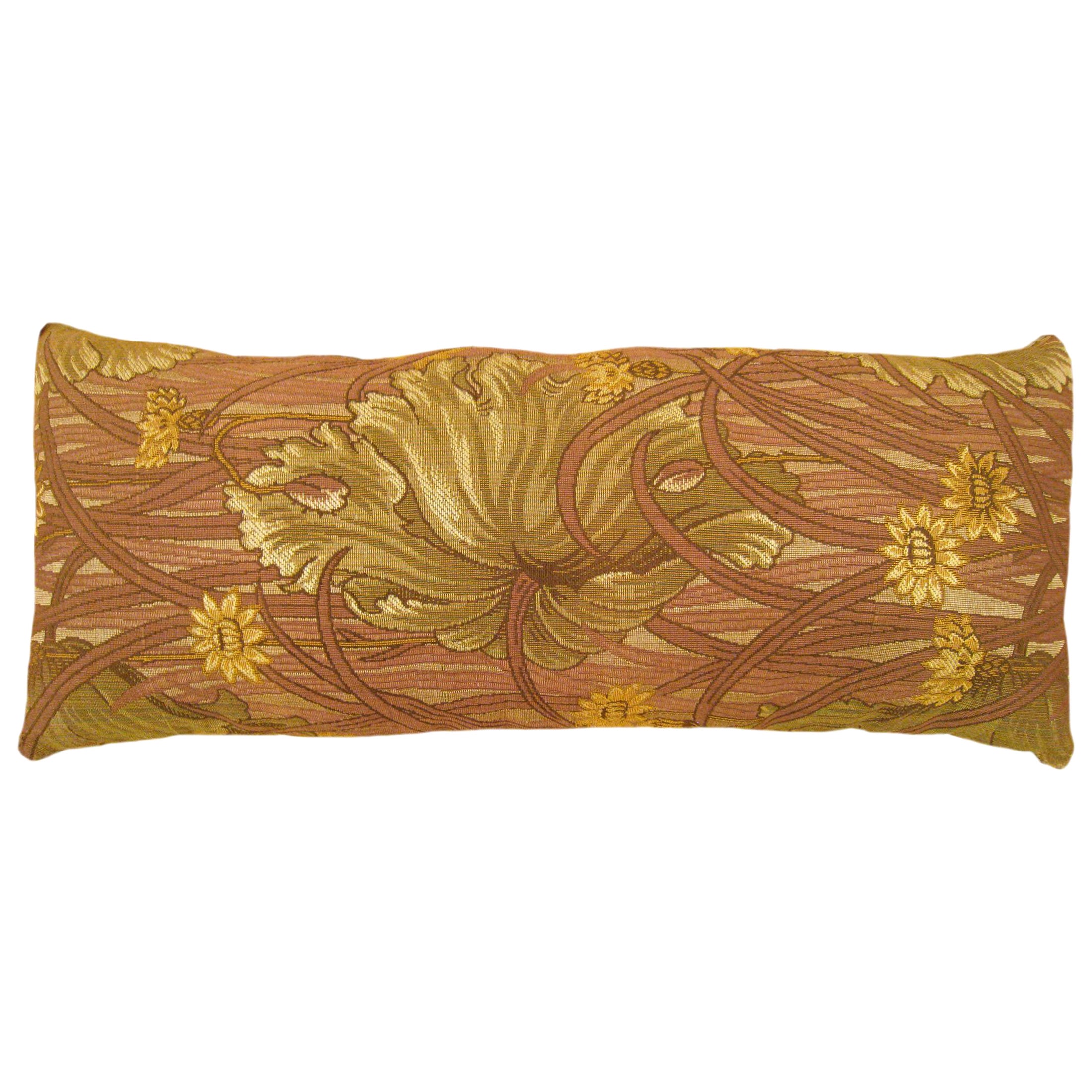 Decorative Antique Jacquard Tapestry Pillow with a Garden Design Allover For Sale