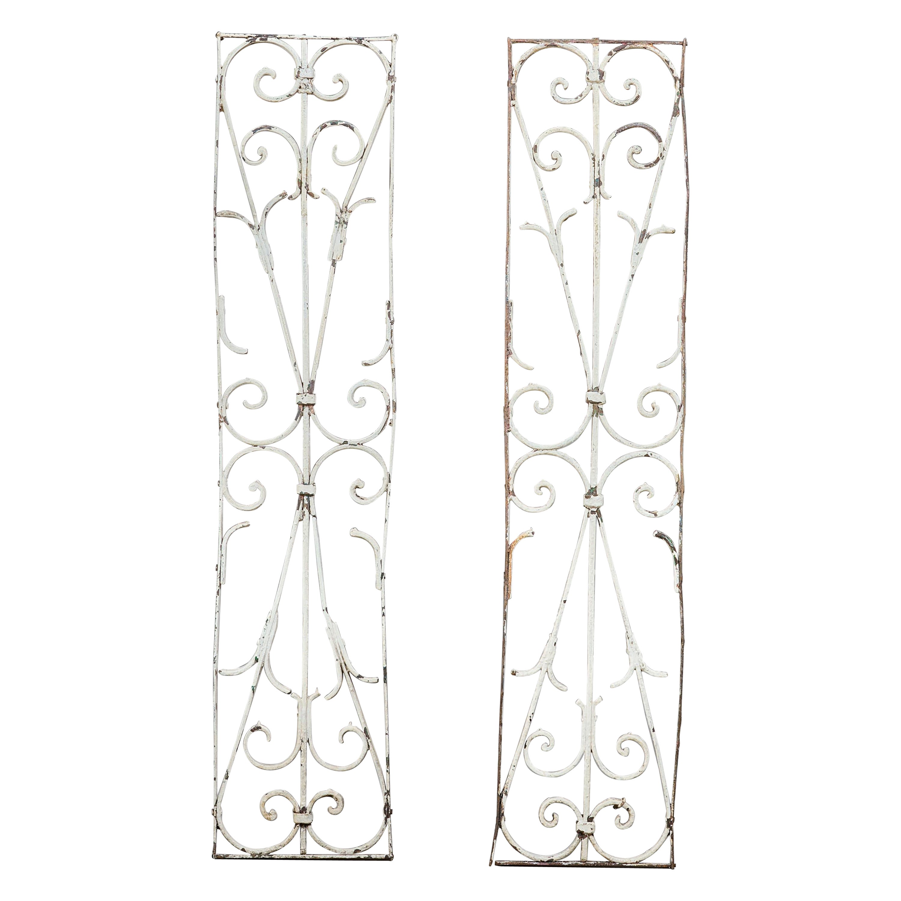 Pair of Wrought Iron Decorative Panels For Sale