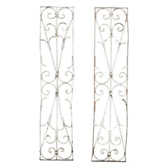 Antique Pair of Wrought Iron Decorative Panels