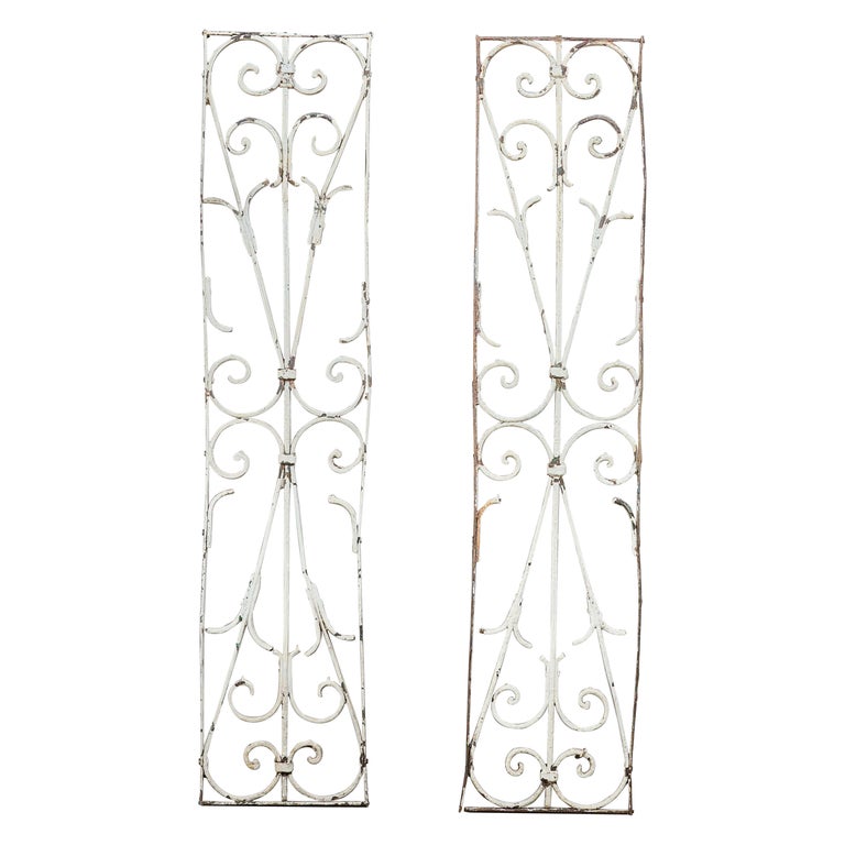 Pair of Wrought Iron Decorative Panels For Sale at 1stDibs