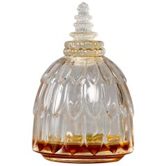 1929 René Lalique Bouteille de parfum Narcisse pour Forvil Verre clair