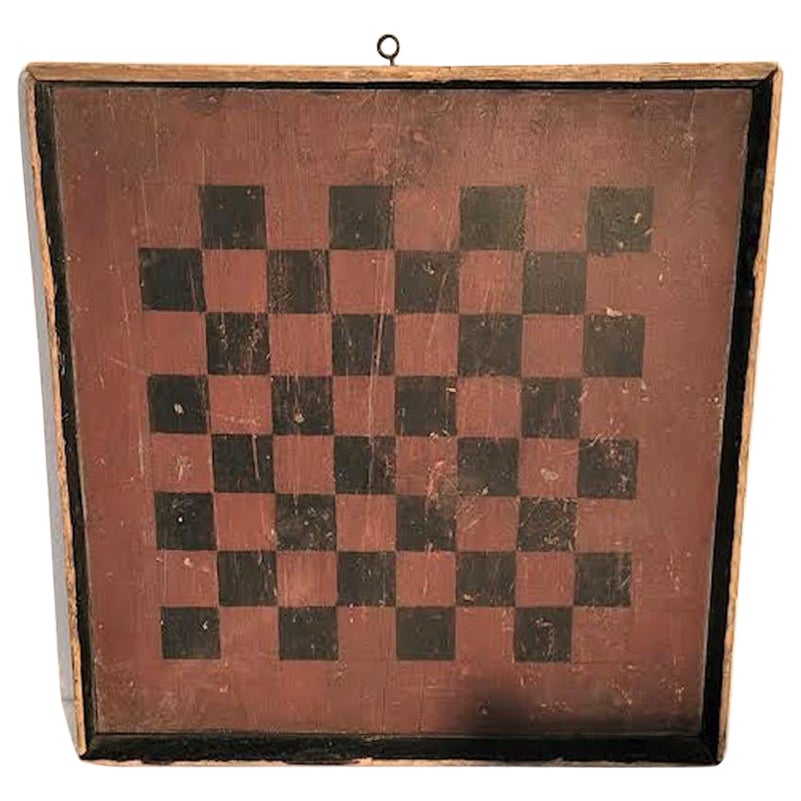 19th C Original Painted Game Board For Sale