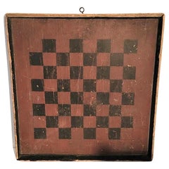 Antique 19th C Original Painted Game Board