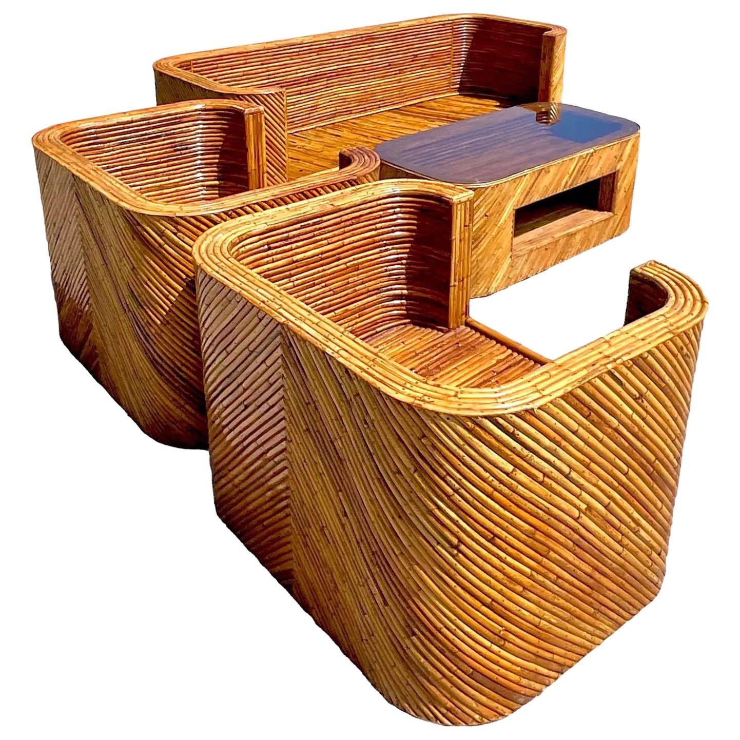 Split Reed Coffee Table at 1stDibs