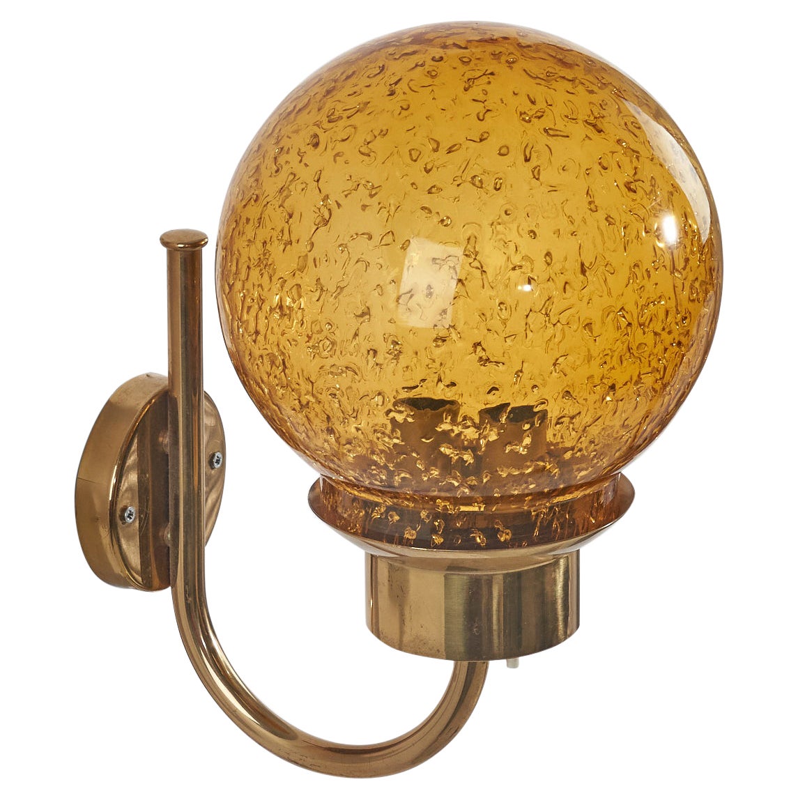Bergboms, Sconce, Brass, Glass, Sweden, 1960s For Sale