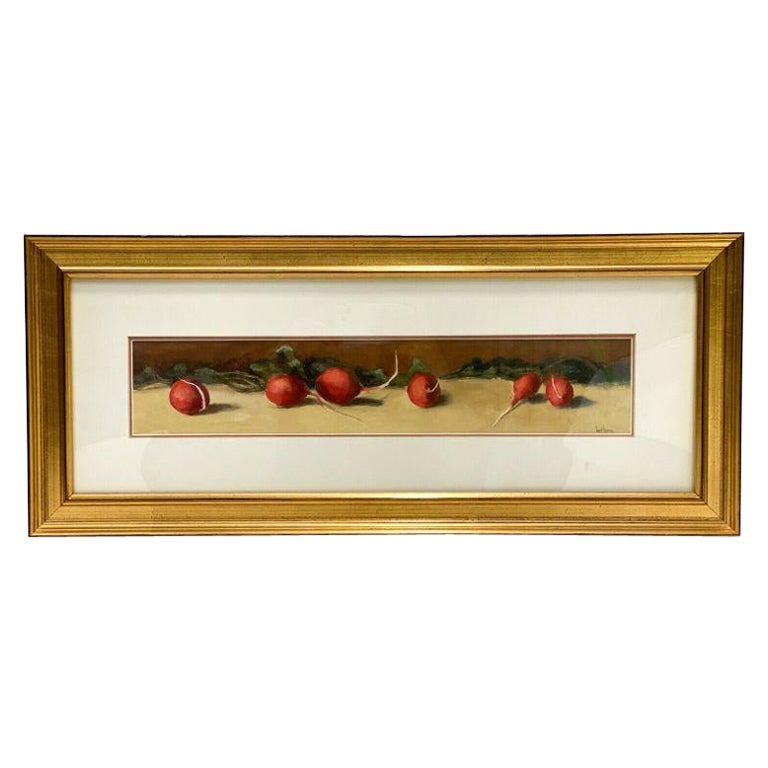 Bert Beirne Oil on Board or Panel Painting, Radishes, Signed