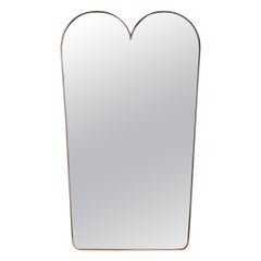 Vintage Italian Wall Mirror with Brass Frame 'circa 1950s', Large