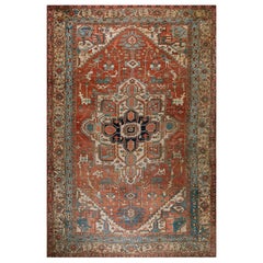 Antique Late 19th Century Persian Serapi Carpet ( 12' x 18' - 366 x 548 cm )